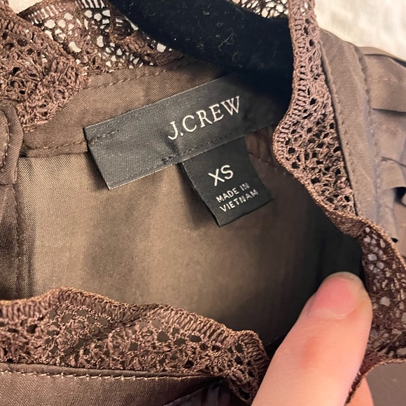 J. Crew Ruffleneck Drapey Top - Picture 2 of 3